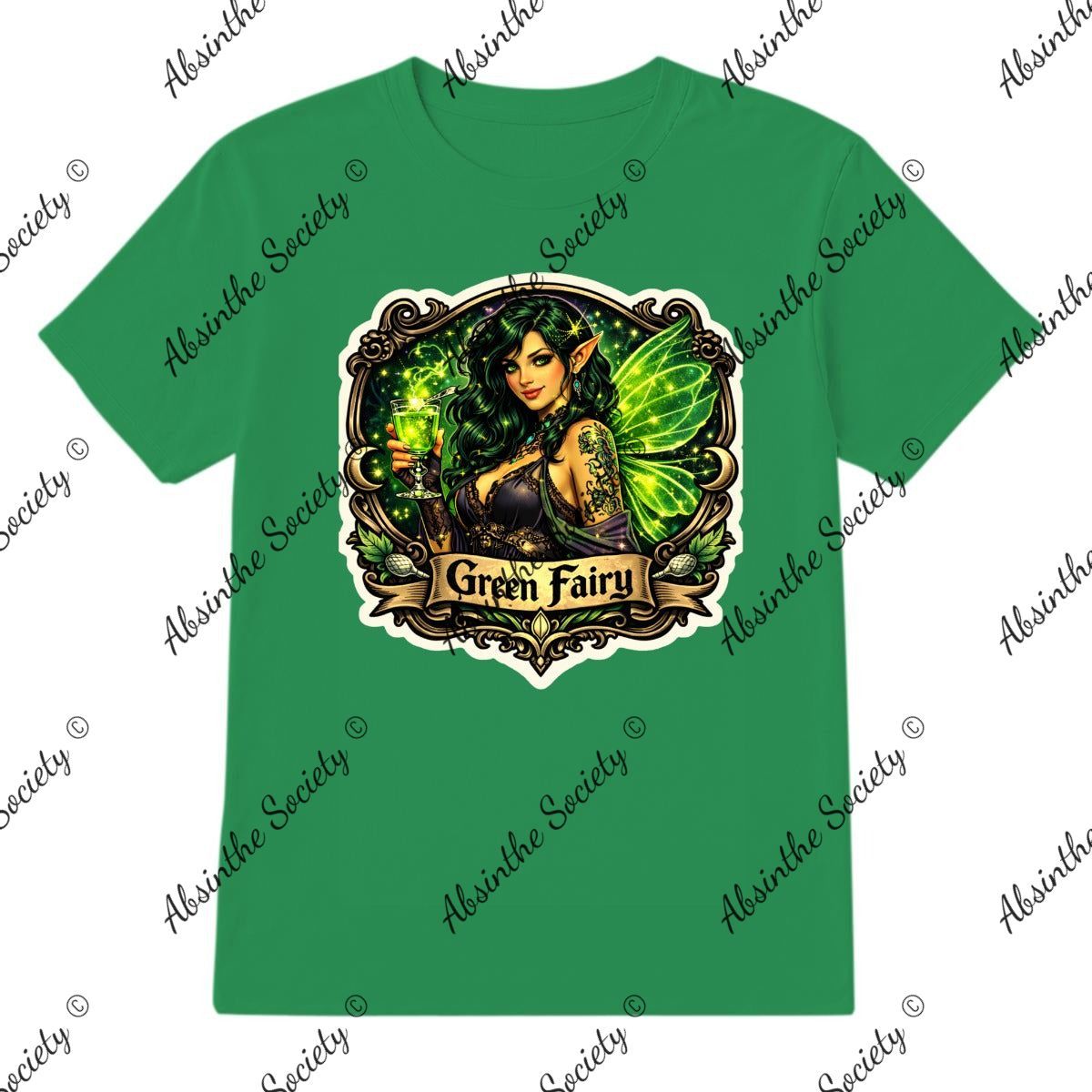Green Fairy - Small Shield T-Shirt Printed in USA
