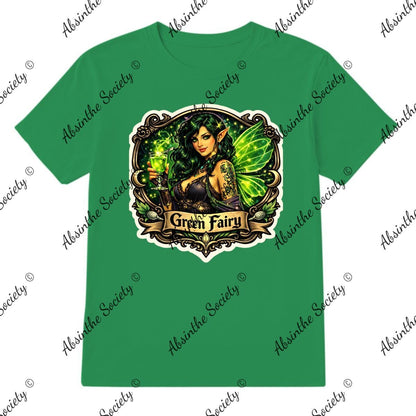 Green Fairy - Small Shield T-Shirt Printed in USA