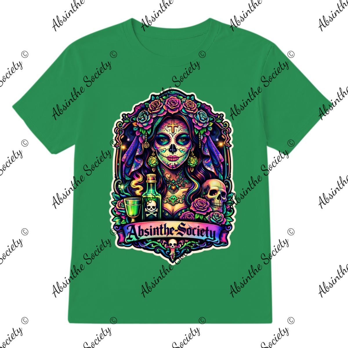 Absinthe Society Catrina Color - T-Shirt Printed in USA