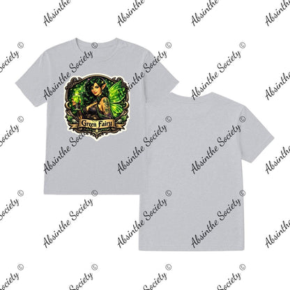 Green Fairy - Small Shield T-Shirt Printed in USA Sport Grey