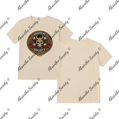 Absinthe Society Color Logo- T-Shirt Printed in USA Sand