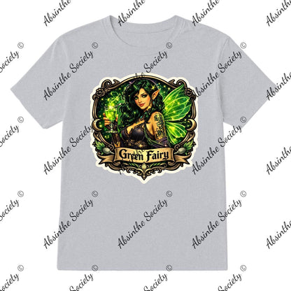 Green Fairy - Small Shield T-Shirt Printed in USA