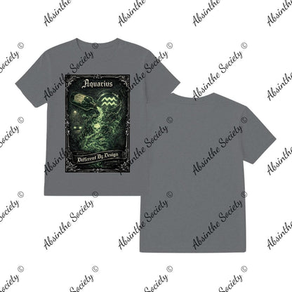 Aquarius T-Shirt Printed in USA| Graphite
