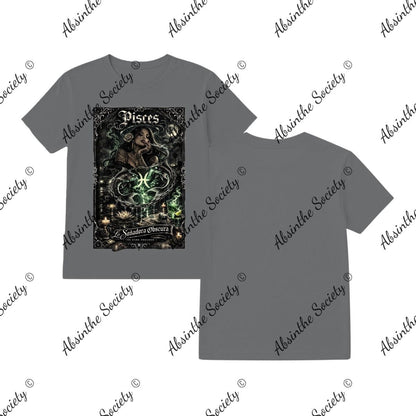 Pisces Dark Dreamer T-Shirt Printed in USA Charcoal