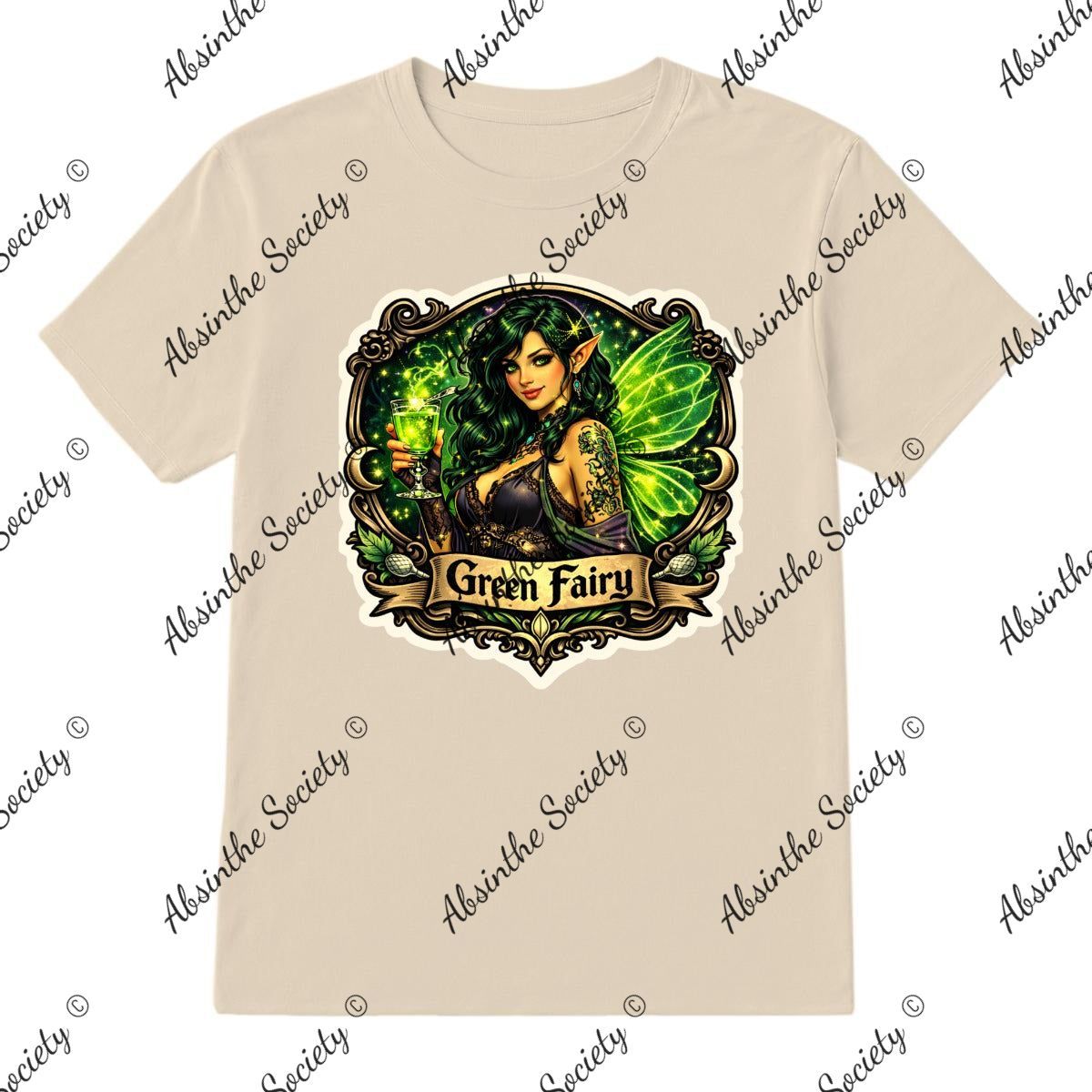 Green Fairy - Small Shield T-Shirt Printed in USA