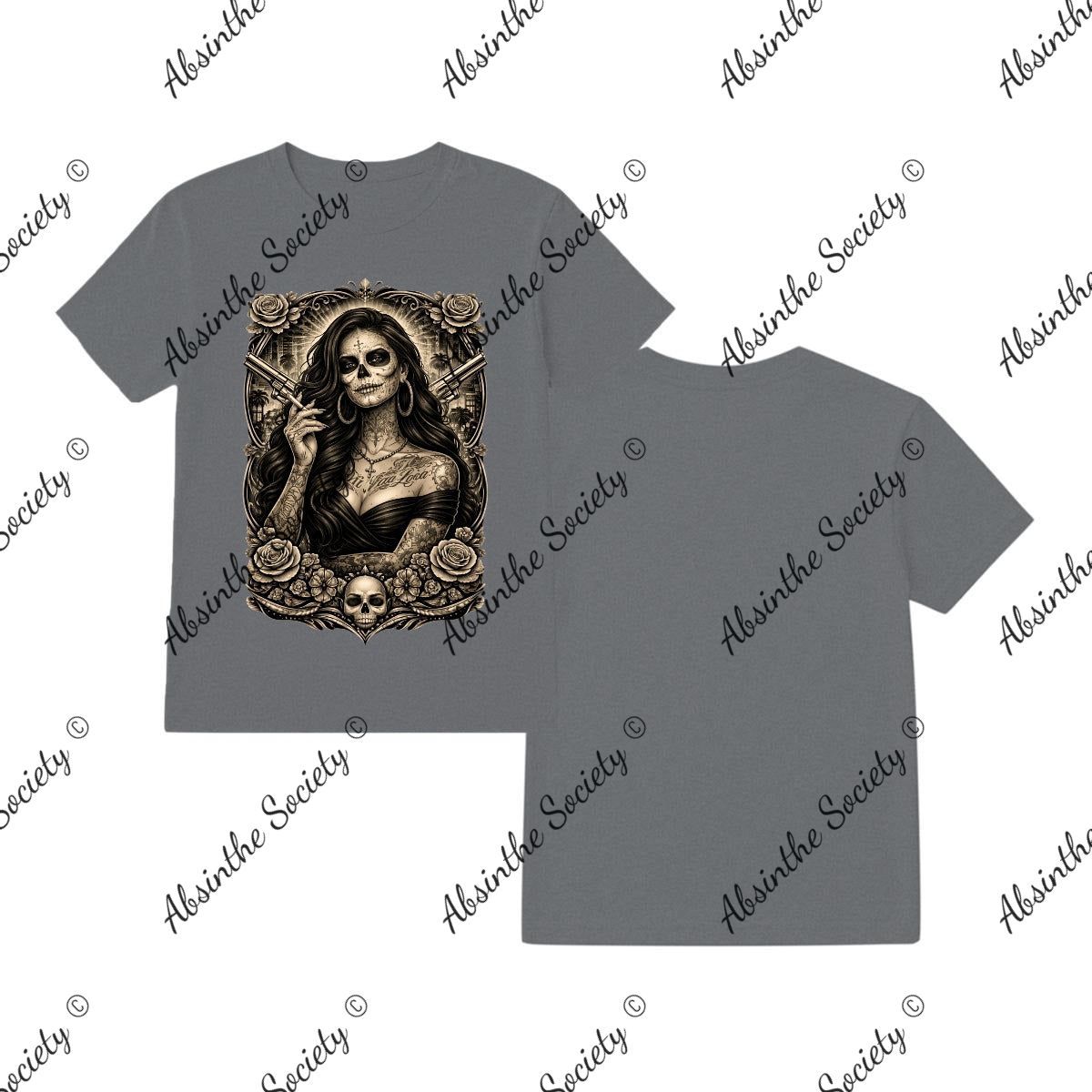 Mi Vida Loca - La Ruca T-Shirt Printed in USA Graphite