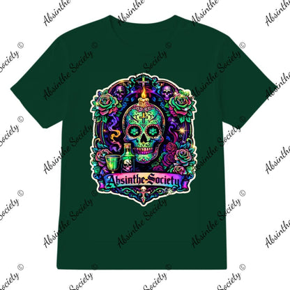 Absinthe Society Sugar Skull- T-Shirt Printed in USA